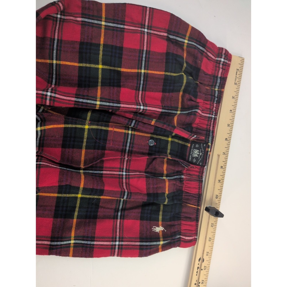 SOFT PAJAMA PANTS LOT 2🚨Polo Ralph Lauren S Men Sleep Red Plaid Flannel POCKETS - Picture 6 of 10